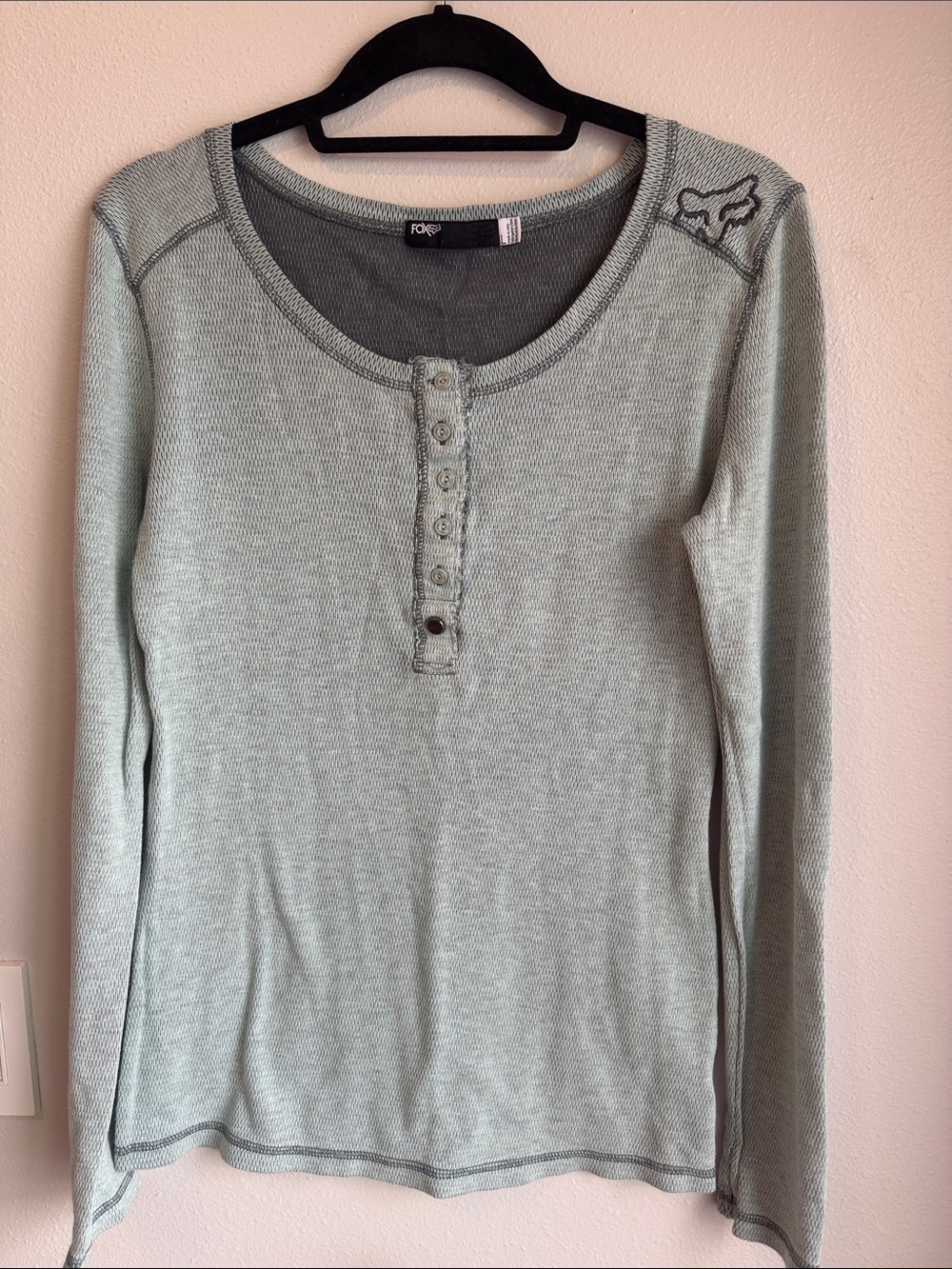 FOX Long sleeve thermal Henley shirt